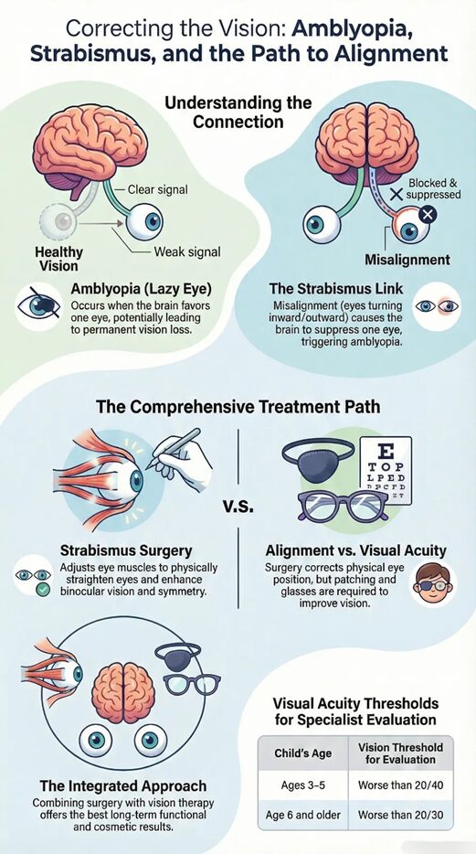 Corrective eye surgery for lazy eye